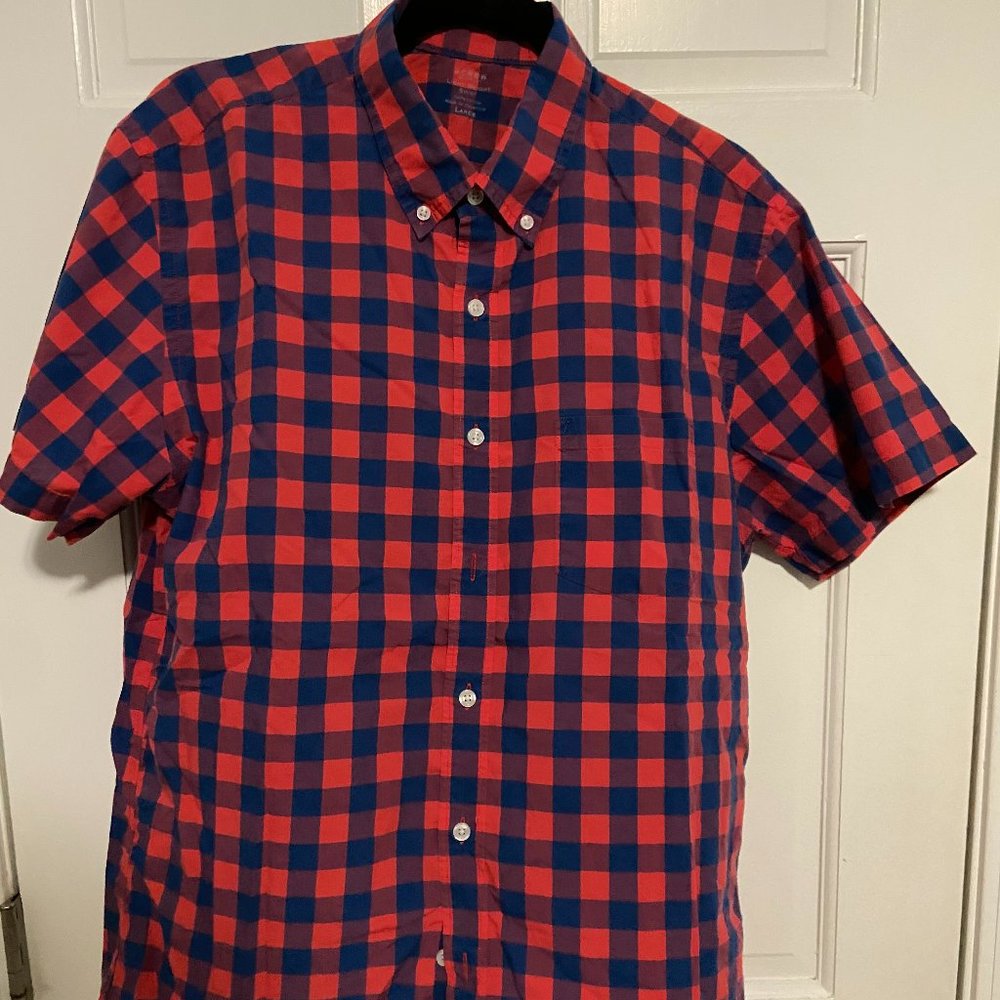 JCrew sz L short sleeve button up